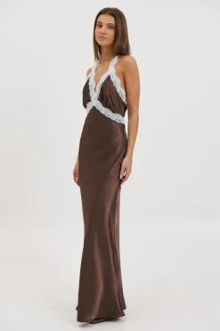 Tonya Maxi Dress Chocolate