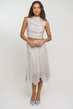 Tove Skirt Blue Check