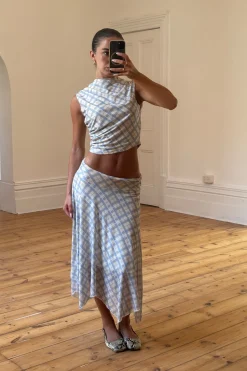 Tove Skirt Blue Check