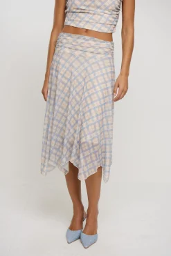 Tove Skirt Blue Check