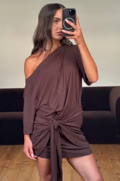 Tyla Mini Dress Chocolate