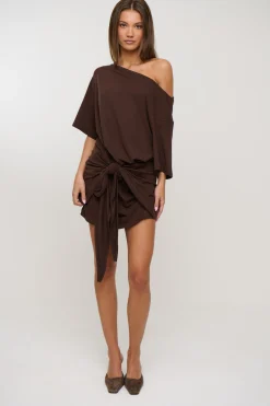 Tyla Mini Dress Chocolate