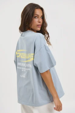 Unisex Bronze Snake Classic Tee Blue