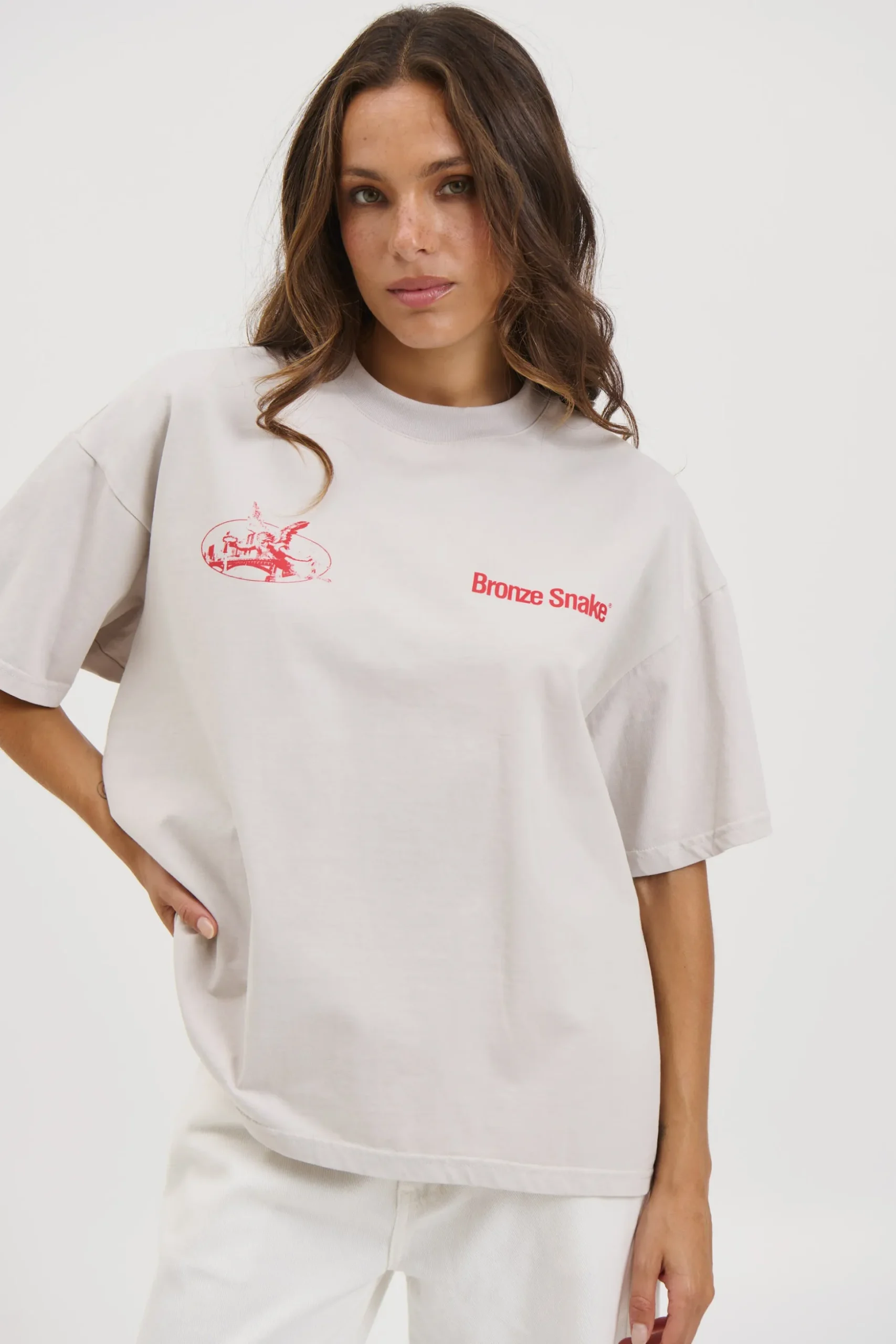 Unisex Bronze Snake Melb Tee Ivory