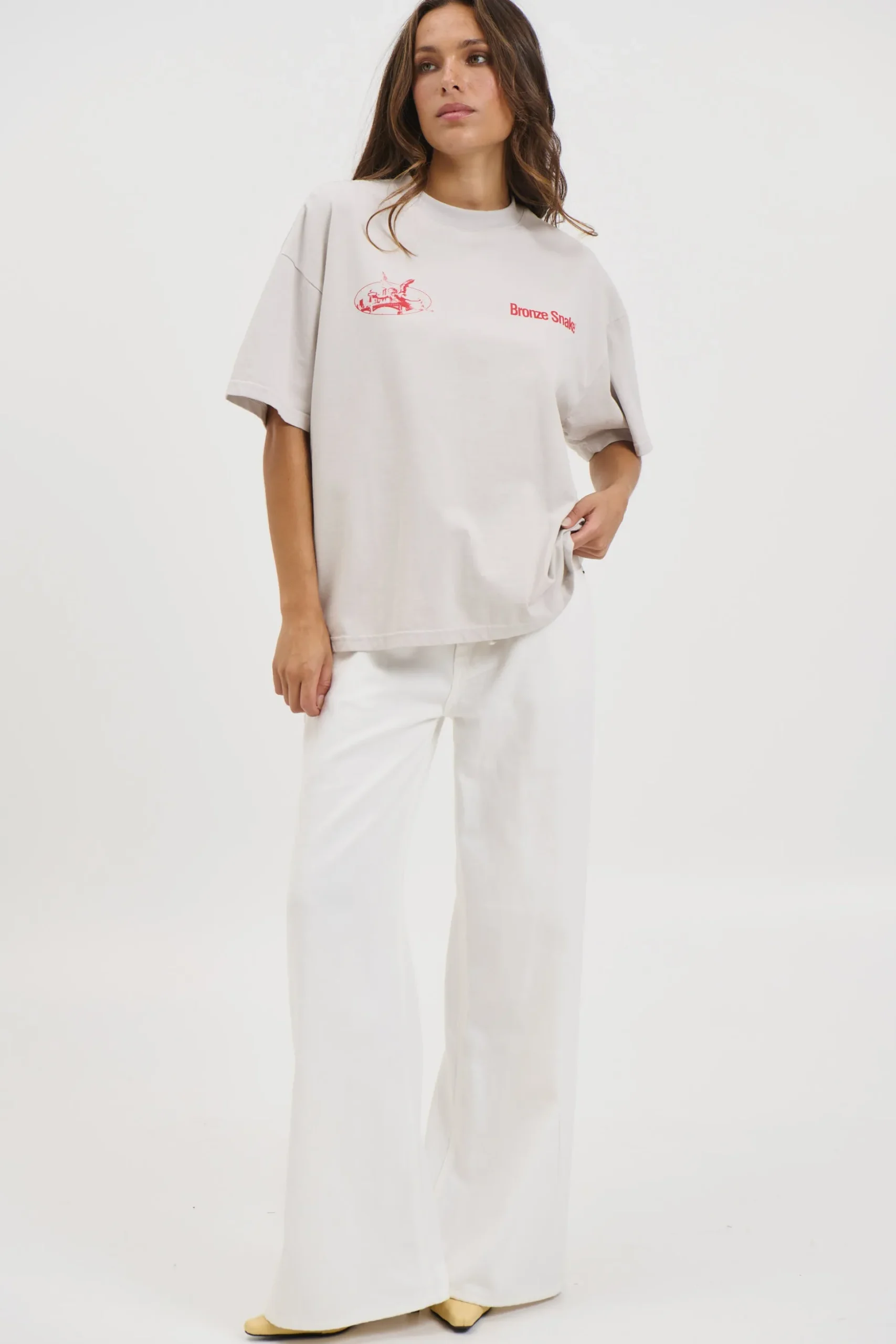 Unisex Bronze Snake Melb Tee Ivory