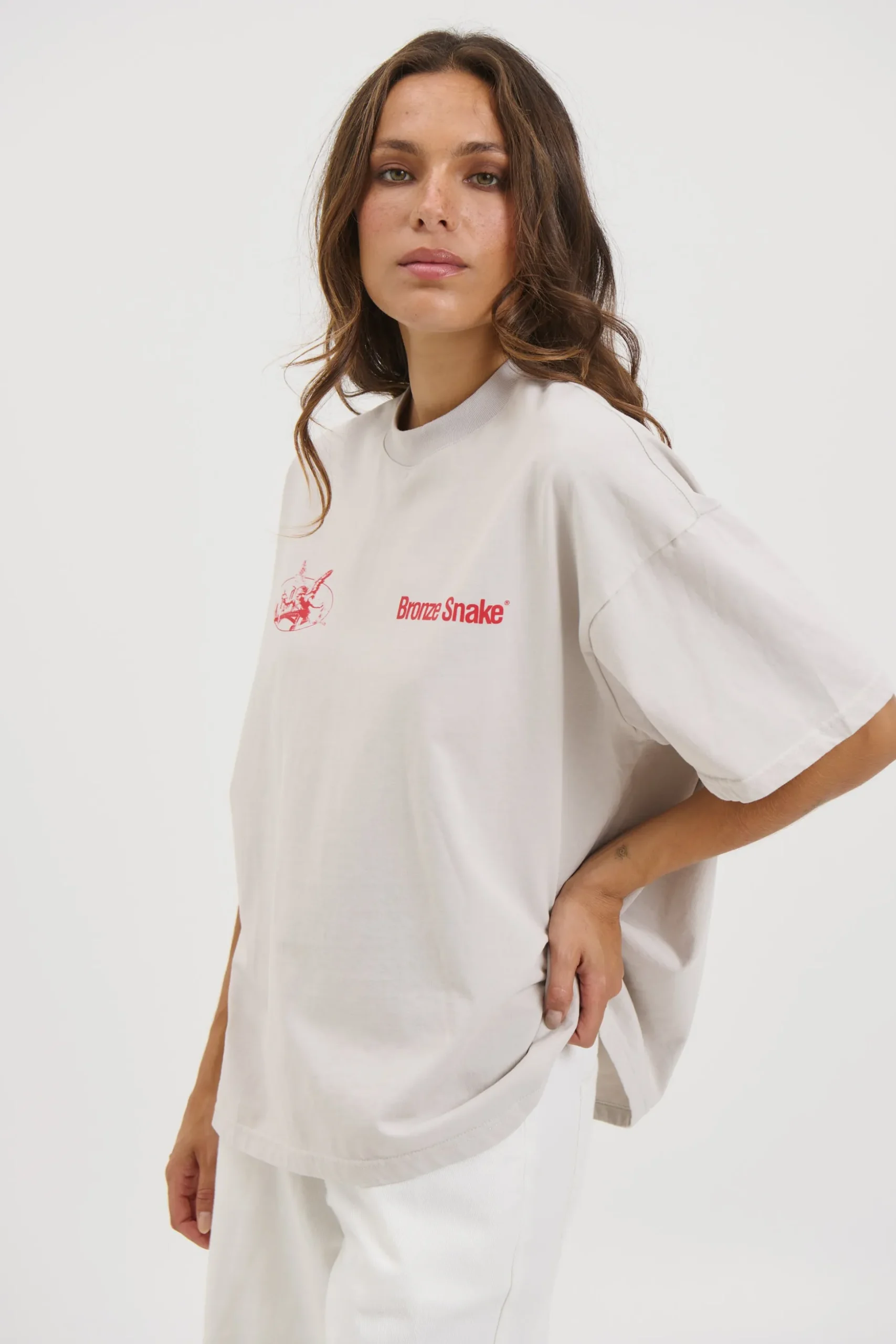 Unisex Bronze Snake Melb Tee Ivory