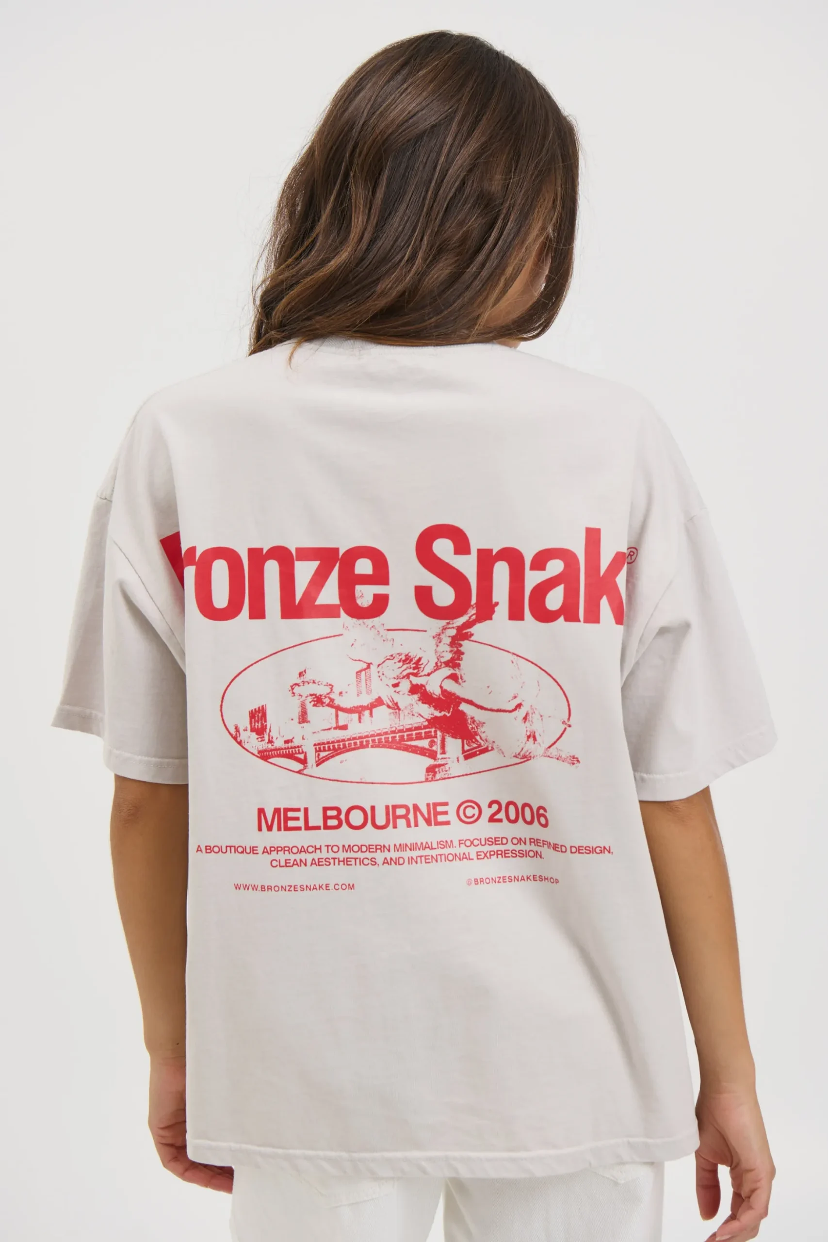 Unisex Bronze Snake Melb Tee Ivory