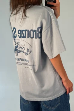 Unisex Bronze Snake Melb Tee Baby Blue