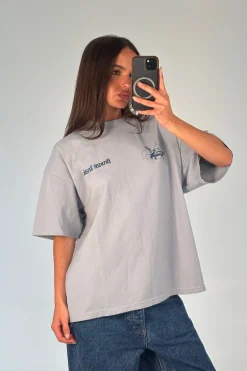 Unisex Bronze Snake Melb Tee Baby Blue