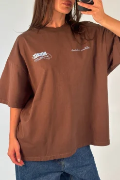 Unisex Bronze Snake Signature Tee Choc