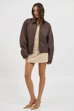 Unisex Charlie Soft Cotton Bomber Choc