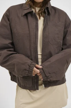 Unisex Charlie Soft Cotton Bomber Choc