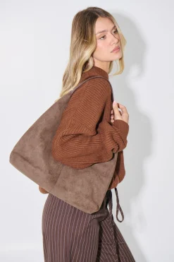 Unisex Drop Sleeve Heavy Knit Choc