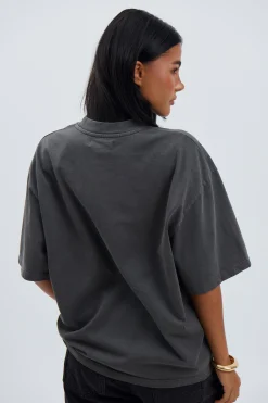 Unisex Emmett Box Tee Charcoal