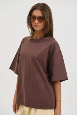 Unisex Emmett Box Tee Chocolate