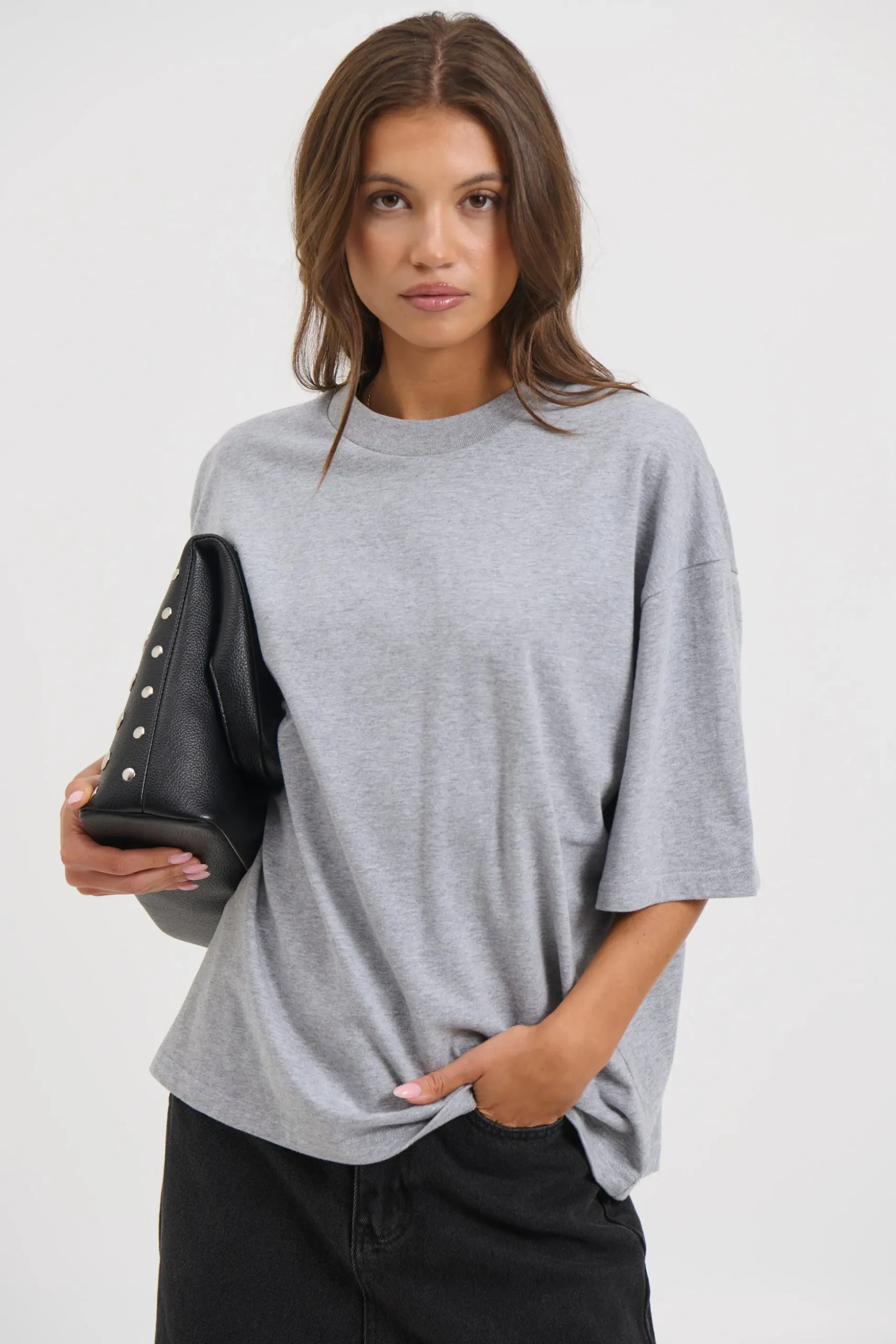 Unisex Emmett Box Tee Grey