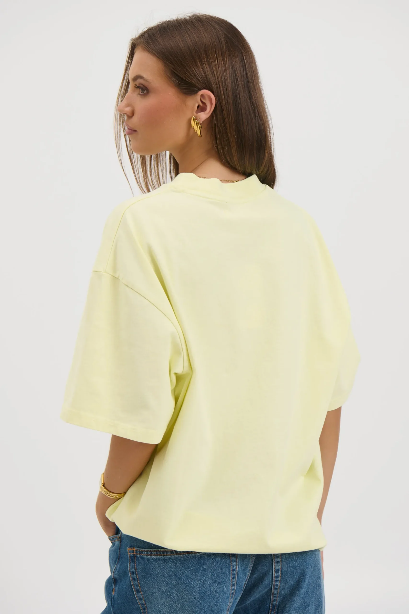 Unisex Emmett Box Tee Lemon