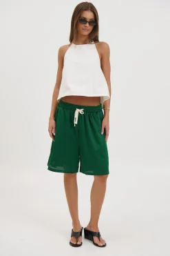 Unisex Julian Mesh Short Emerald