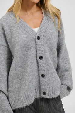 Unisex Knitted Oversize Cardigan Grey