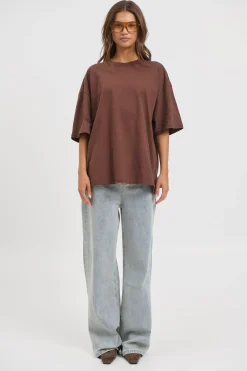 Unisex Midweight Signature Tee Dark Brown