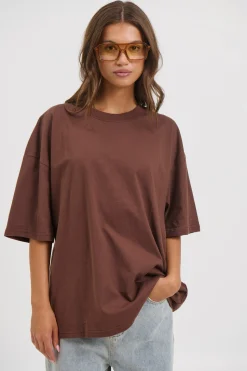 Unisex Midweight Signature Tee Dark Brown