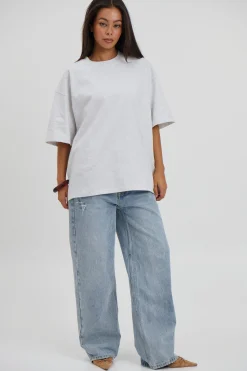 Unisex Midweight Signature Tee White Marle