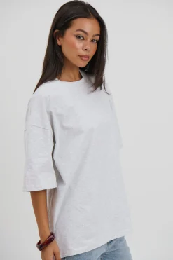 Unisex Midweight Signature Tee White Marle