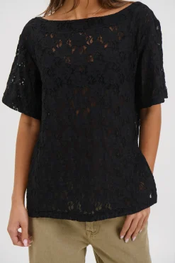 Vanessa Lace Top Black