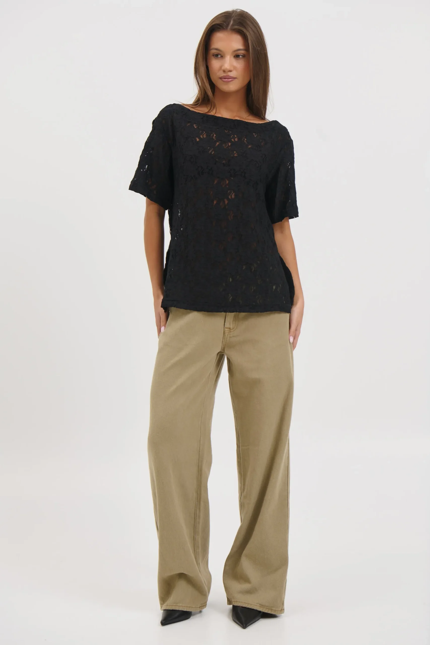 Vanessa Lace Top Black