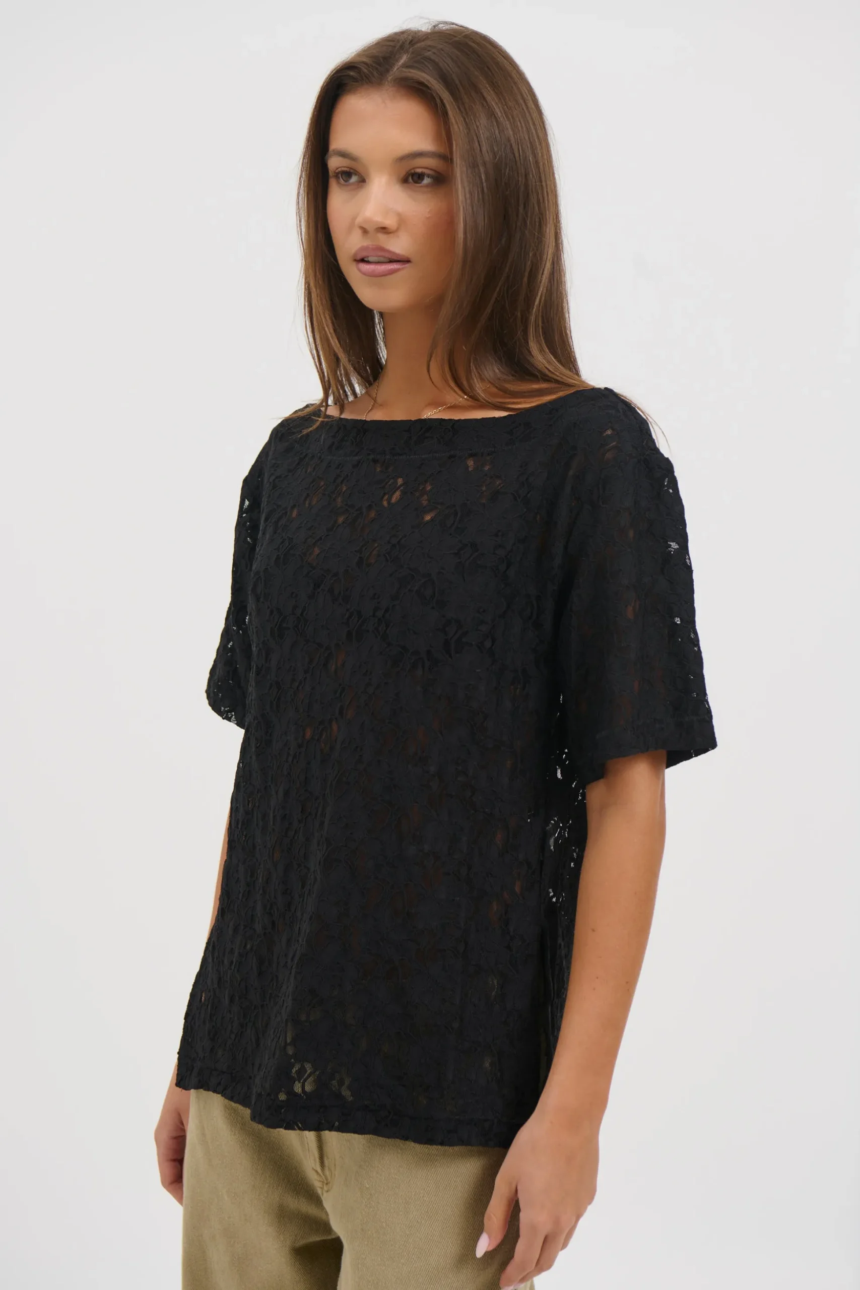Vanessa Lace Top Black