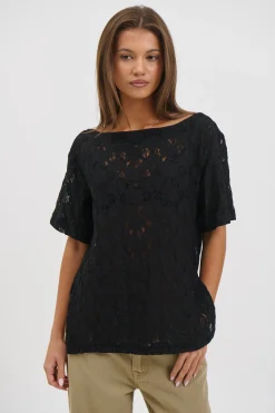 Vanessa Lace Top Black
