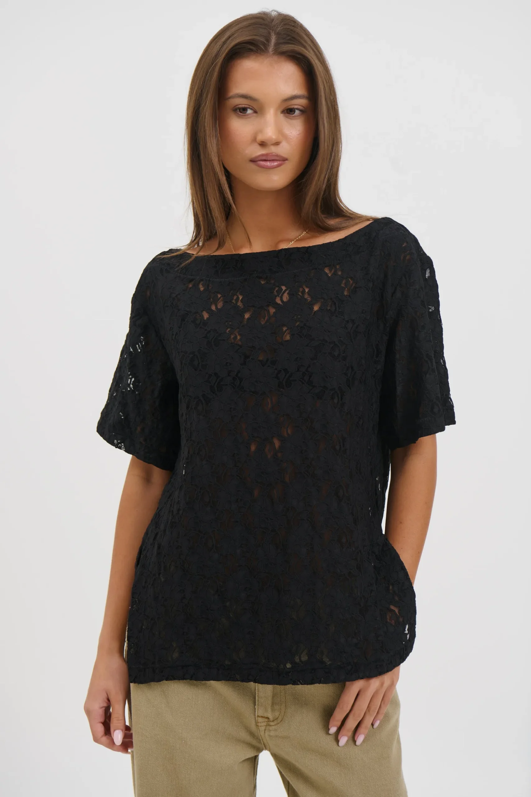 Vanessa Lace Top Black