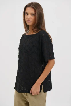 Vanessa Lace Top Black