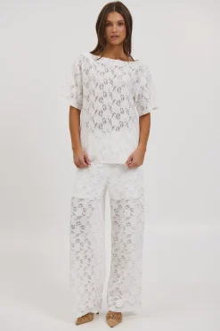 Vanessa Lace Top White