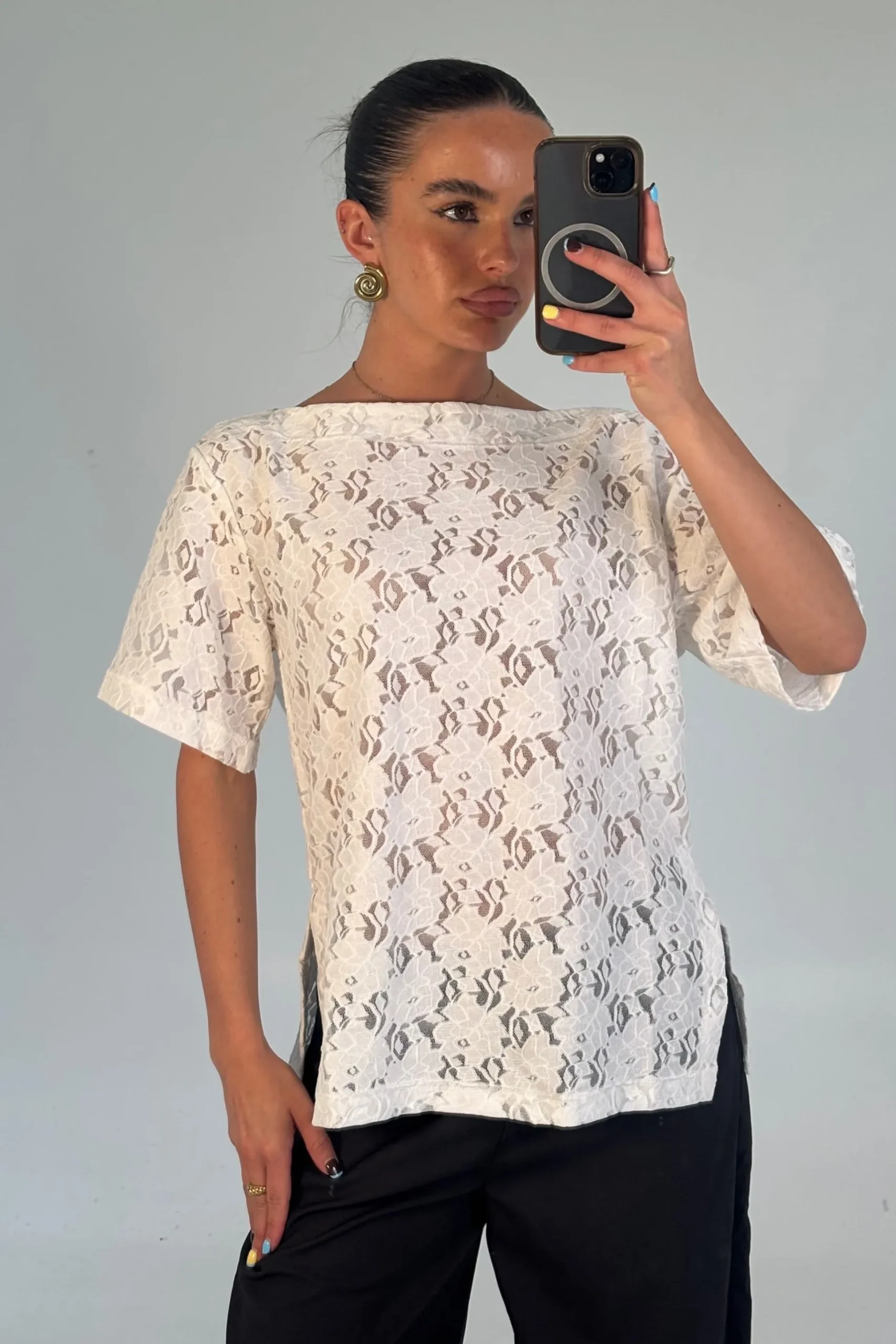 Vanessa Lace Top White