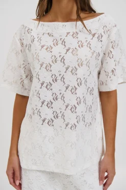 Vanessa Lace Top White