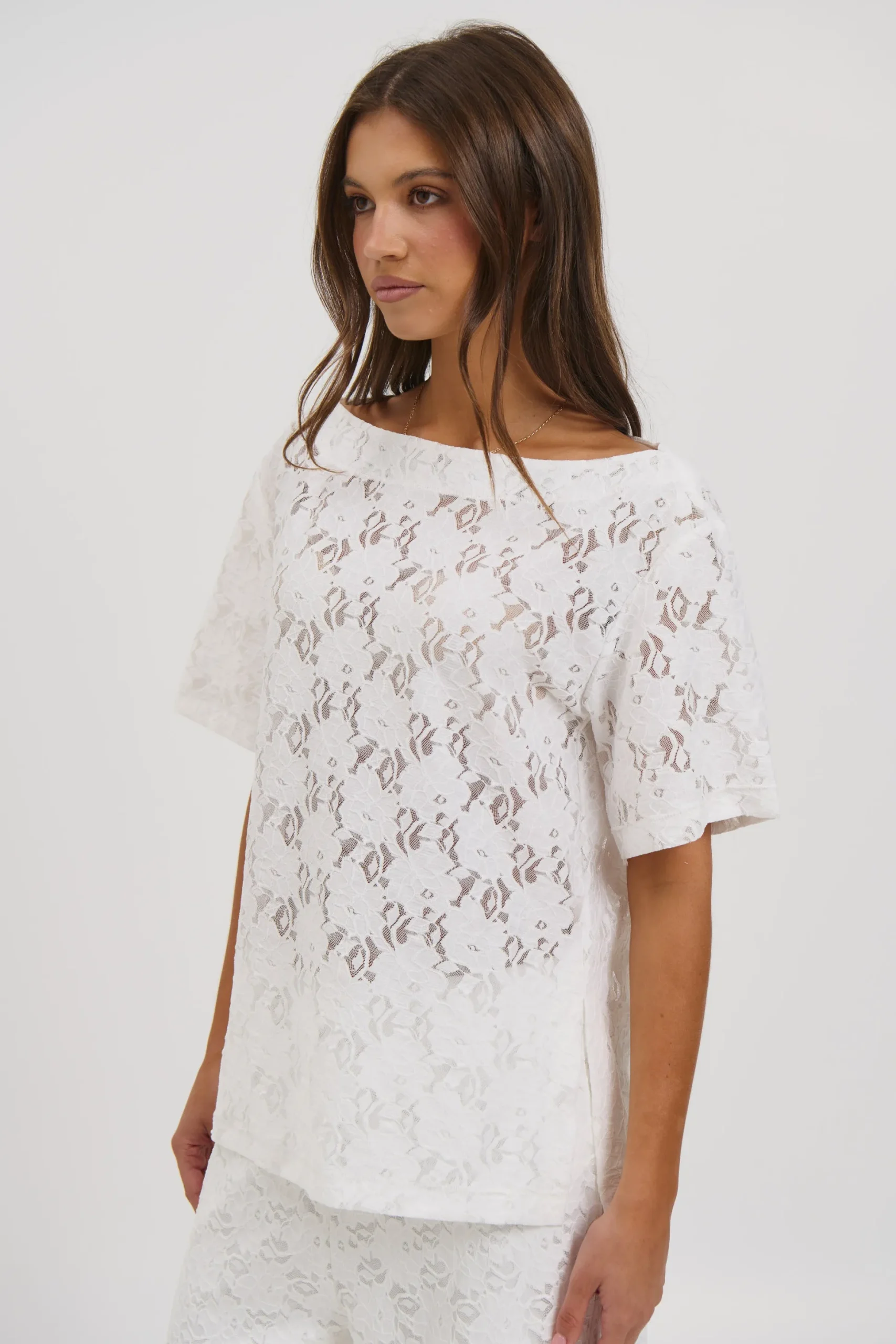 Vanessa Lace Top White