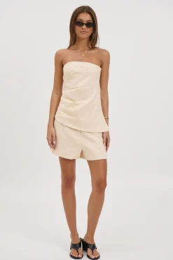 Veena Strapless Top Cream