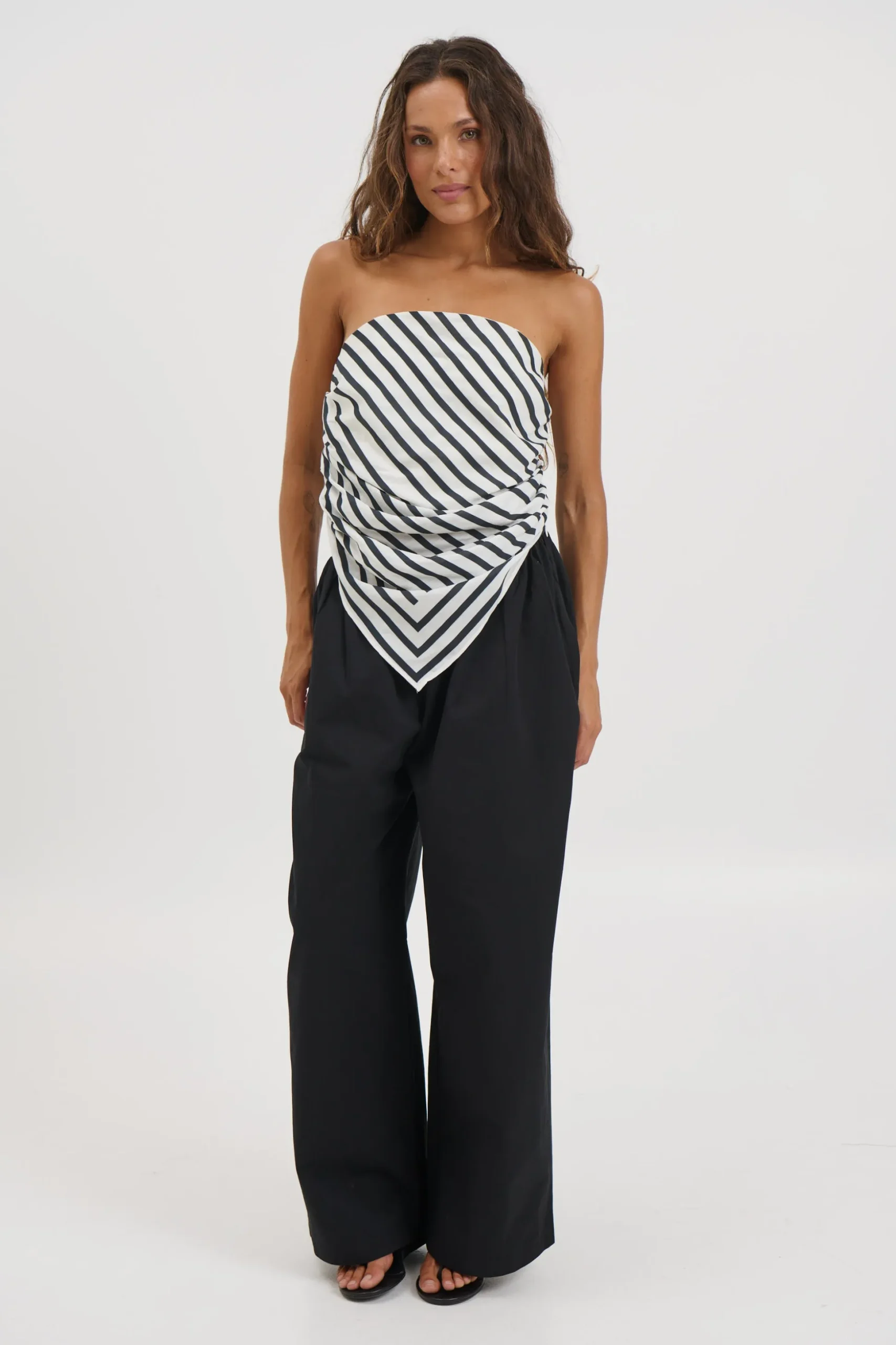 Vincent Scarf Top Beige