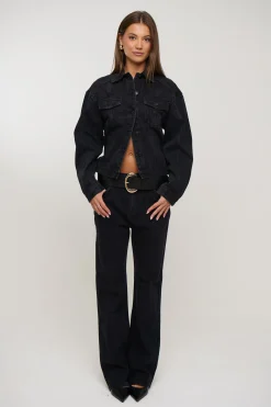 Violet Denim Jacket Backstage Black