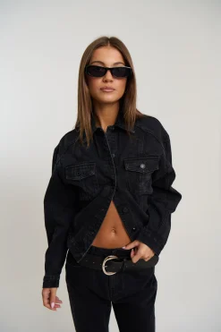 Violet Denim Jacket Backstage Black