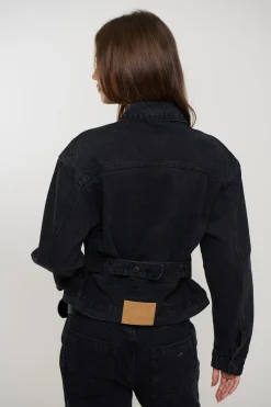 Violet Denim Jacket Backstage Black