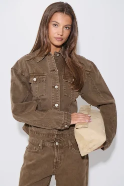 Violet Denim Jacket Chocolate