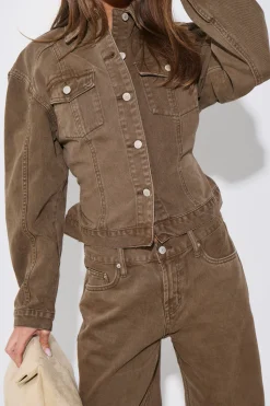 Violet Denim Jacket Chocolate