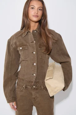 Violet Denim Jacket Chocolate