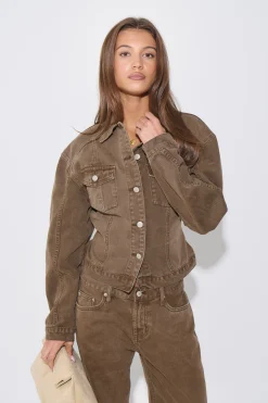 Violet Denim Jacket Chocolate