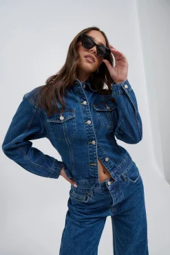 Violet Denim Jacket Denver Blue