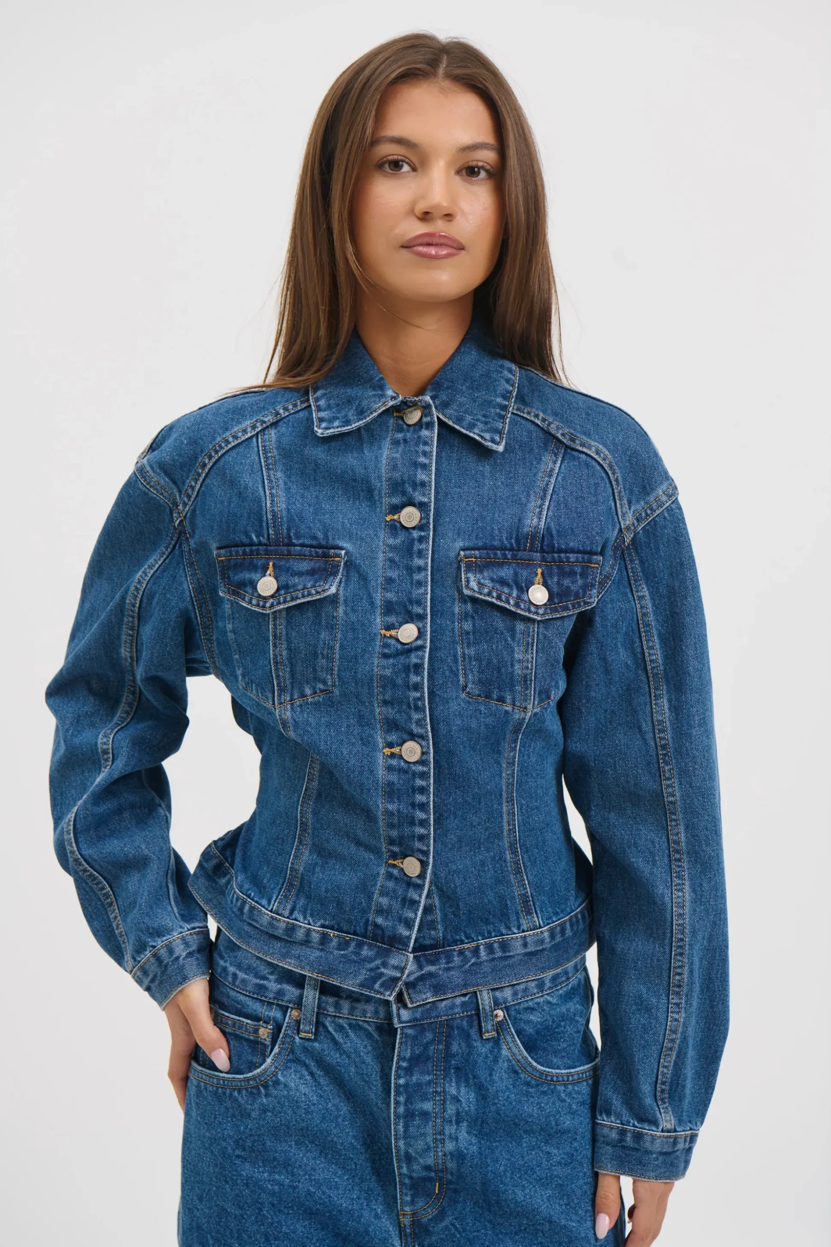 Violet Denim Jacket Denver Blue