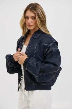 Vista Bomber Washed Navy