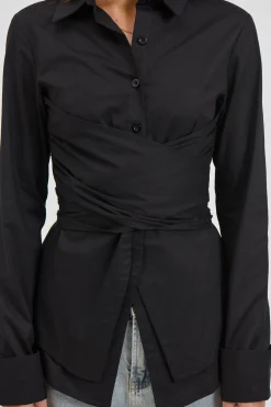 Vixon Wrap Shirt Black